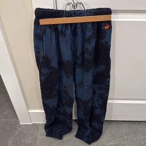 NWT Men’s Aviator Nation Hand Dyed Sweatpants - Tie Die Navy and Blue